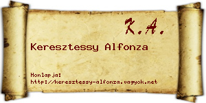 Keresztessy Alfonza névjegykártya